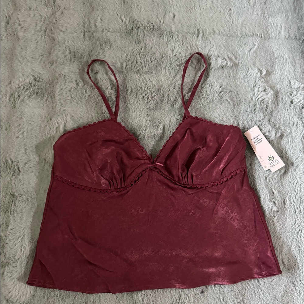 No Boundaries Burgundy Tank Top